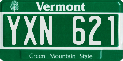 VT license plate YXN621