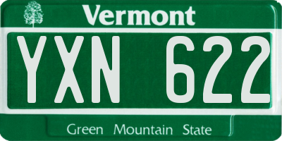 VT license plate YXN622