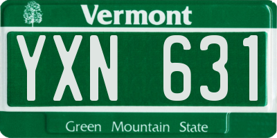 VT license plate YXN631