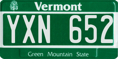 VT license plate YXN652