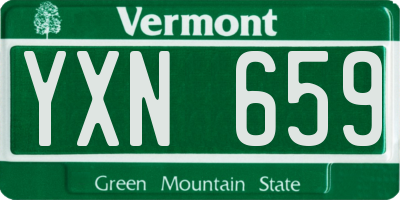 VT license plate YXN659