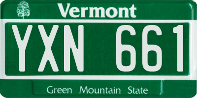 VT license plate YXN661