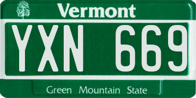 VT license plate YXN669