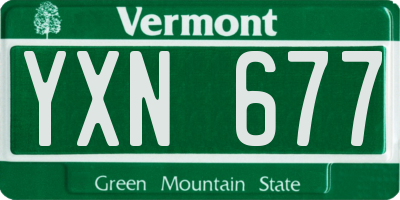 VT license plate YXN677
