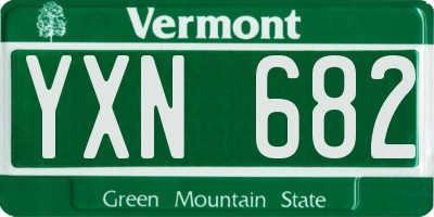 VT license plate YXN682