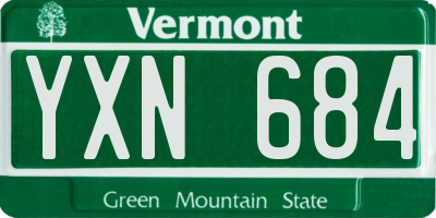 VT license plate YXN684