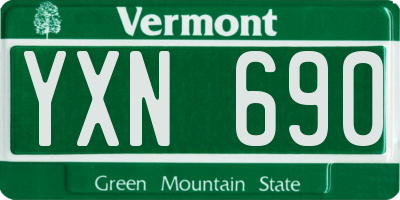 VT license plate YXN690