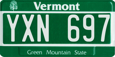 VT license plate YXN697