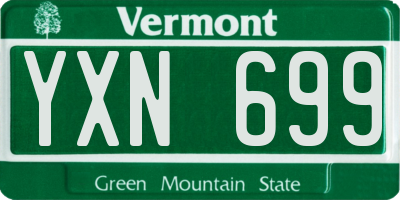 VT license plate YXN699