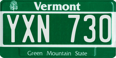 VT license plate YXN730