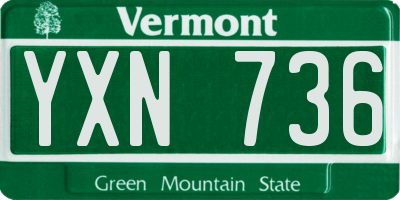 VT license plate YXN736