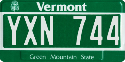 VT license plate YXN744