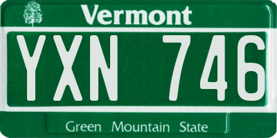 VT license plate YXN746