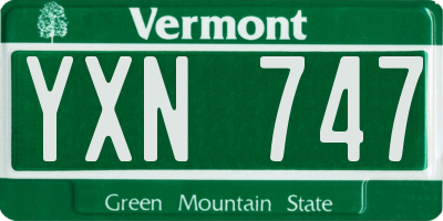 VT license plate YXN747