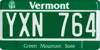 VT license plate YXN764