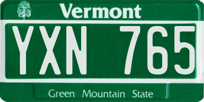 VT license plate YXN765