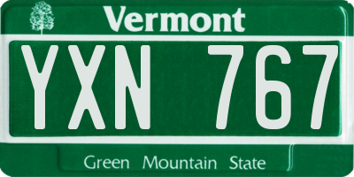 VT license plate YXN767
