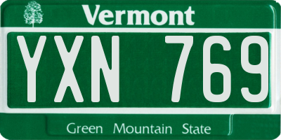 VT license plate YXN769
