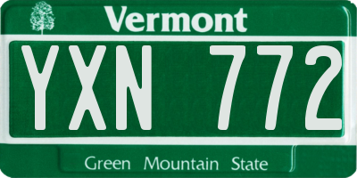 VT license plate YXN772