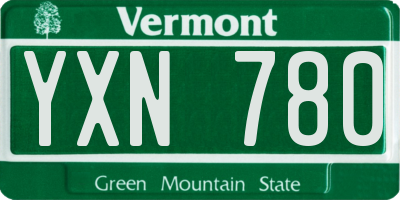 VT license plate YXN780