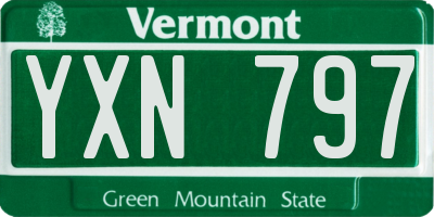 VT license plate YXN797