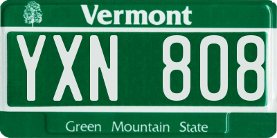 VT license plate YXN808