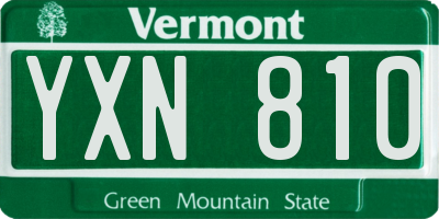 VT license plate YXN810