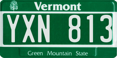 VT license plate YXN813