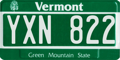 VT license plate YXN822