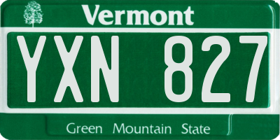 VT license plate YXN827
