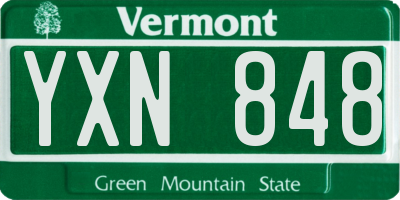 VT license plate YXN848