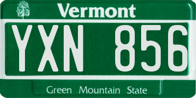 VT license plate YXN856