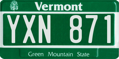 VT license plate YXN871