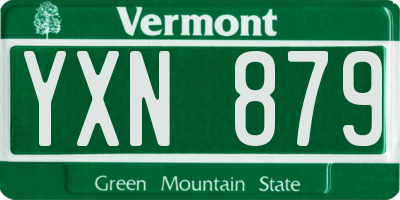 VT license plate YXN879