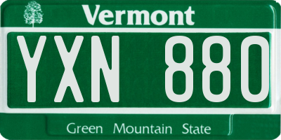VT license plate YXN880