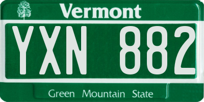 VT license plate YXN882