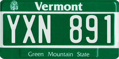 VT license plate YXN891