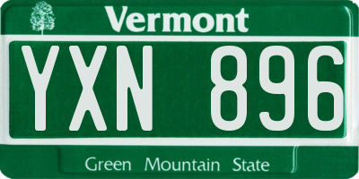 VT license plate YXN896