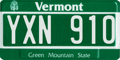 VT license plate YXN910
