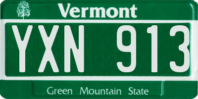 VT license plate YXN913
