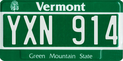 VT license plate YXN914