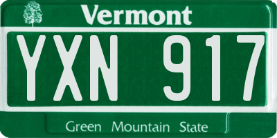 VT license plate YXN917