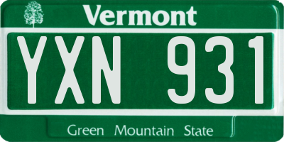 VT license plate YXN931