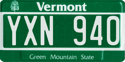 VT license plate YXN940