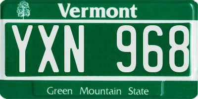 VT license plate YXN968