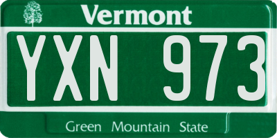 VT license plate YXN973