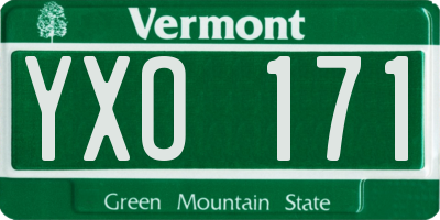 VT license plate YXO171