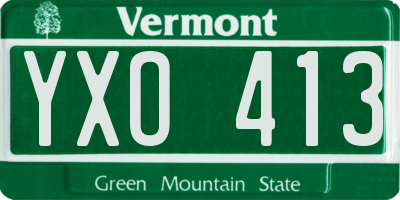 VT license plate YXO413
