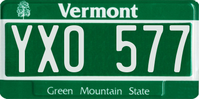 VT license plate YXO577