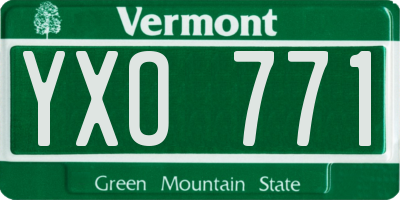 VT license plate YXO771